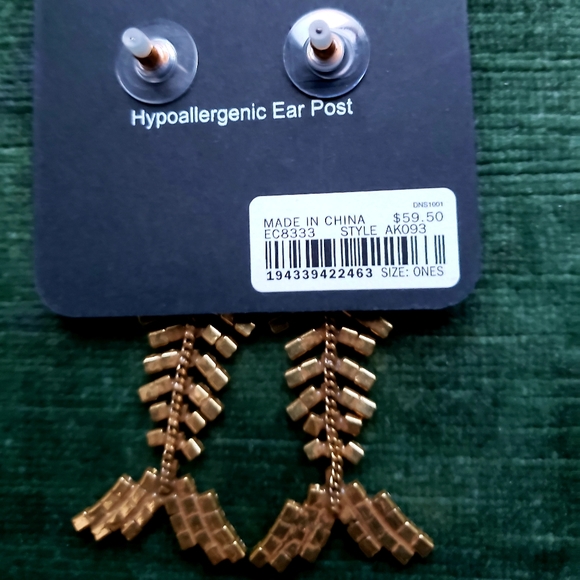 NWT J.CREW BONEFISH Pave Crystals Earrings - Picture 2 of 5